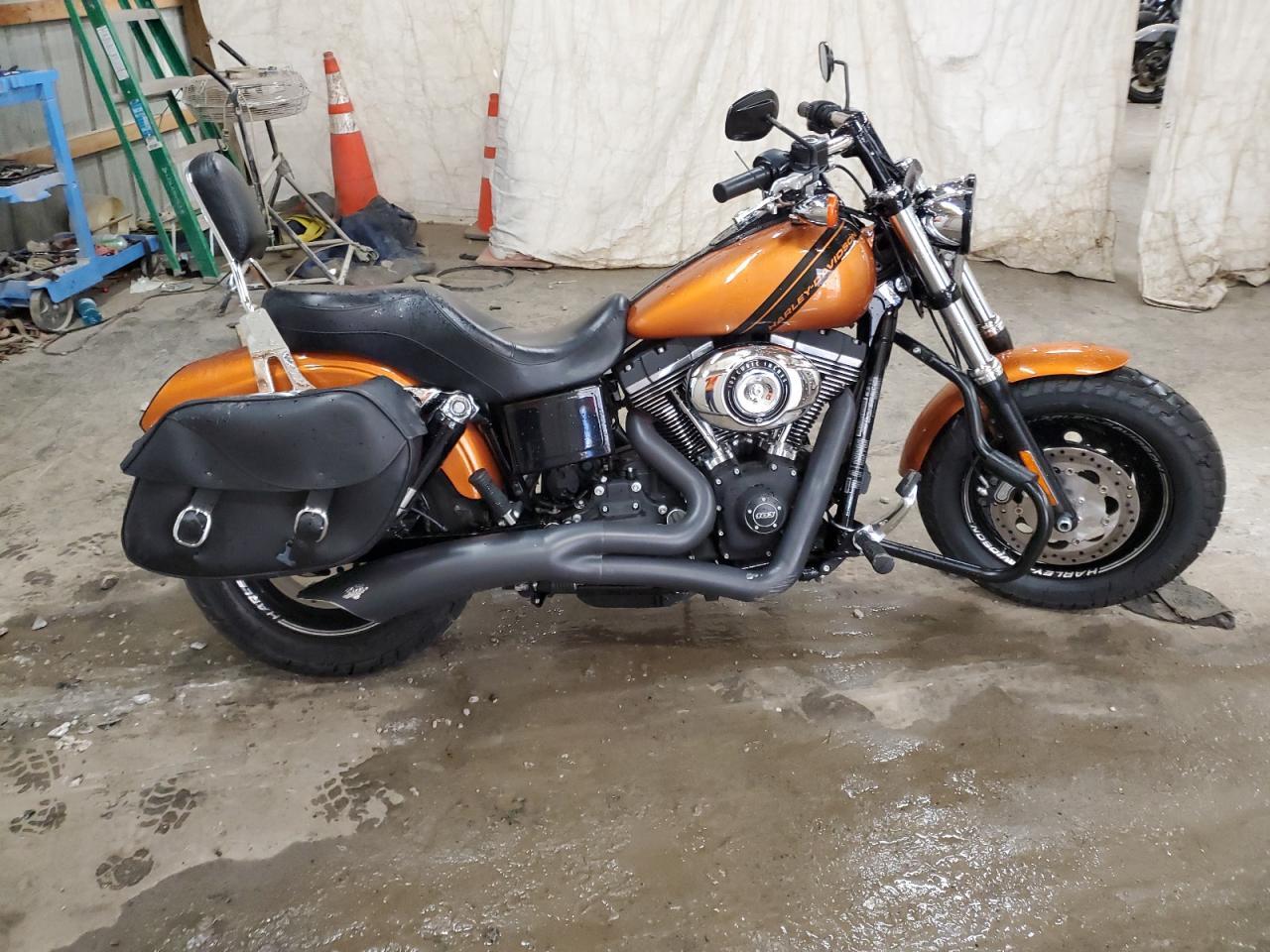 HARLEY-DAVIDSON FXDF DYNA 2014 orange  gas 1HD1GYM15EC328794 photo #1