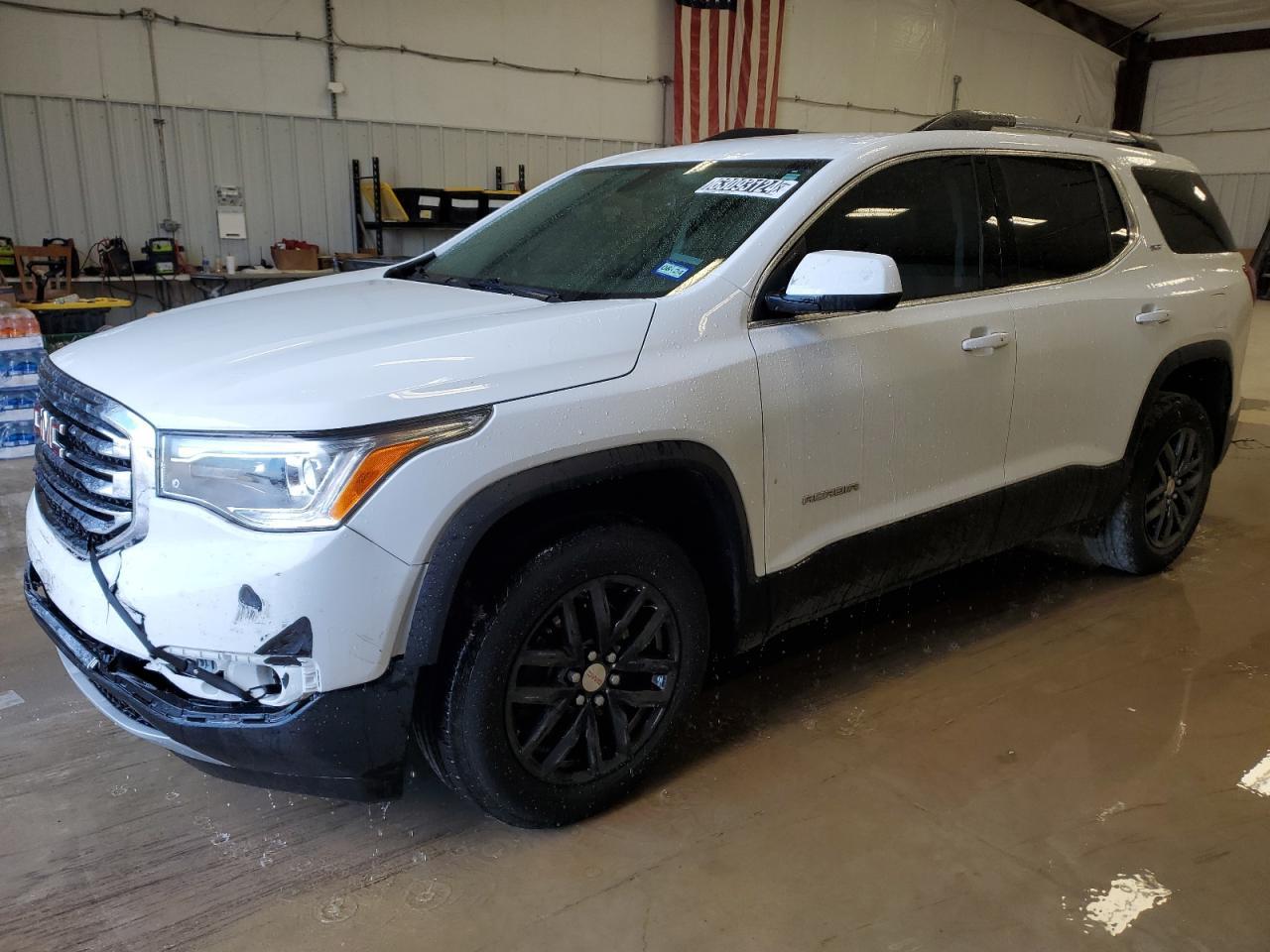 GMC ACADIA SLT 2019 white  gas 1GKKNULS7KZ193488 photo #1