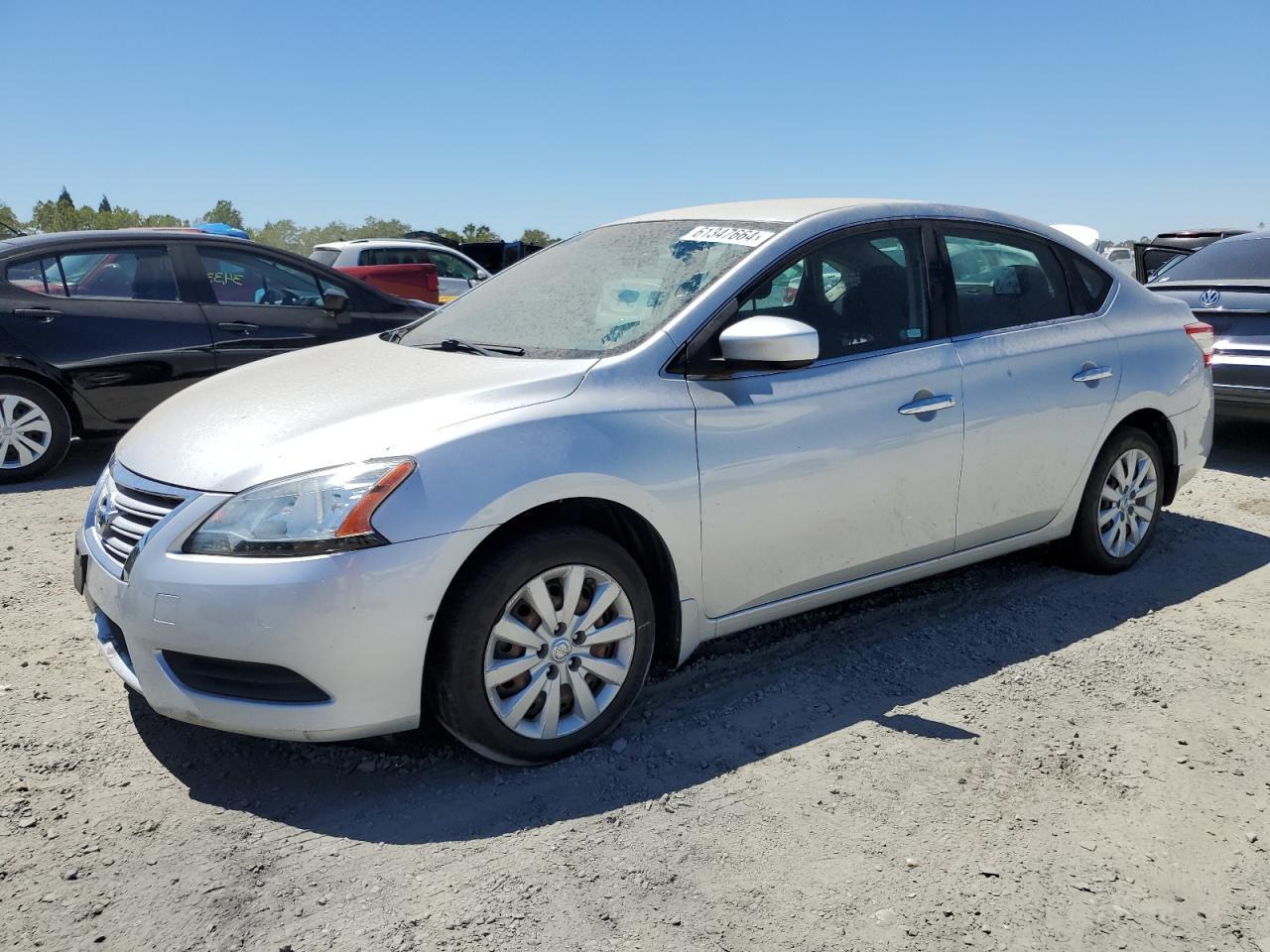 NISSAN SENTRA S 2015 silver sedan 4d gas 3N1AB7AP8FY364185 photo #1