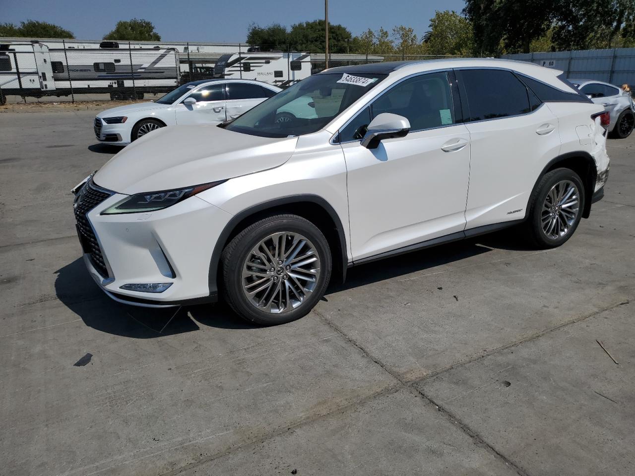 LEXUS RX 450H 2020 white  hybrid engine 2T2JGMDA7LC055254 photo #1