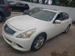 INFINITI G25 2011 white  gas JN1DV6AR6BM450012 photo #2