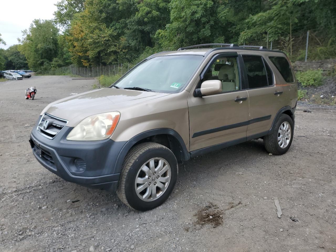 HONDA CR-V EX 2005 beige  gas SHSRD78845U333026 photo #1