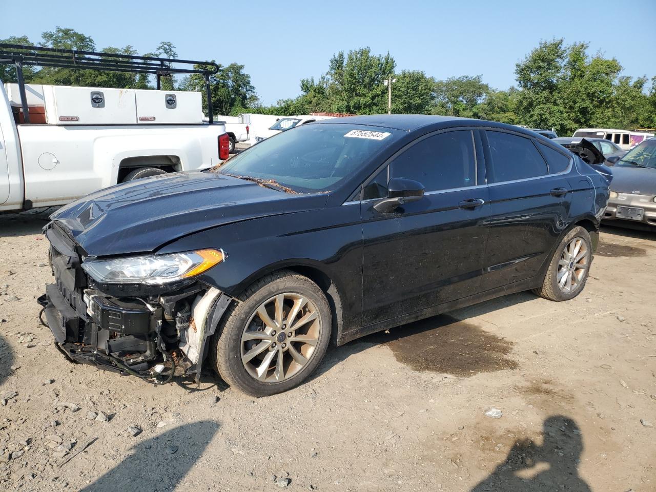 FORD FUSION SE 2017 black sedan 4d gas 3FA6P0H77HR204268 photo #1