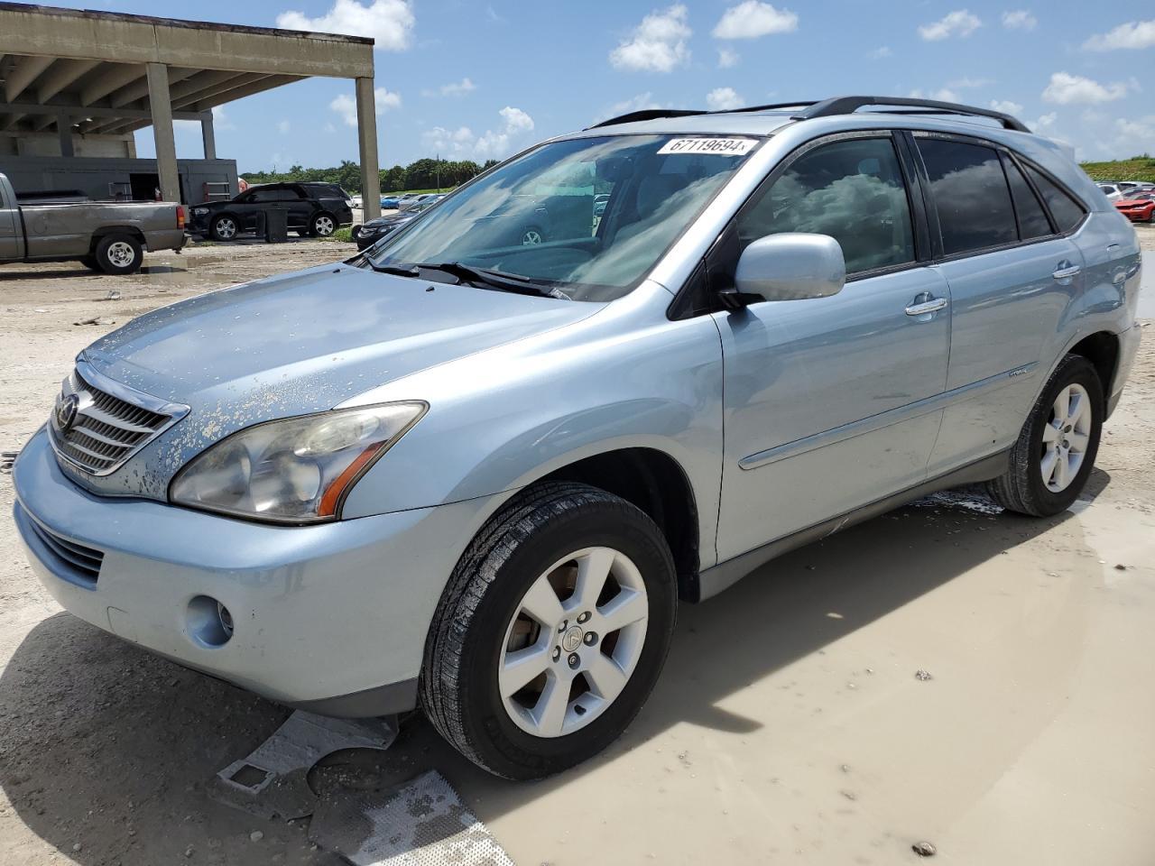 LEXUS RX 400H 2008 blue  hybrid engine JTJGW31UX82007129 photo #1