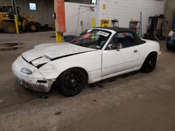 MAZDA MX-5 MIATA 1991 white  gas JM1NA3510M0232688 photo #2