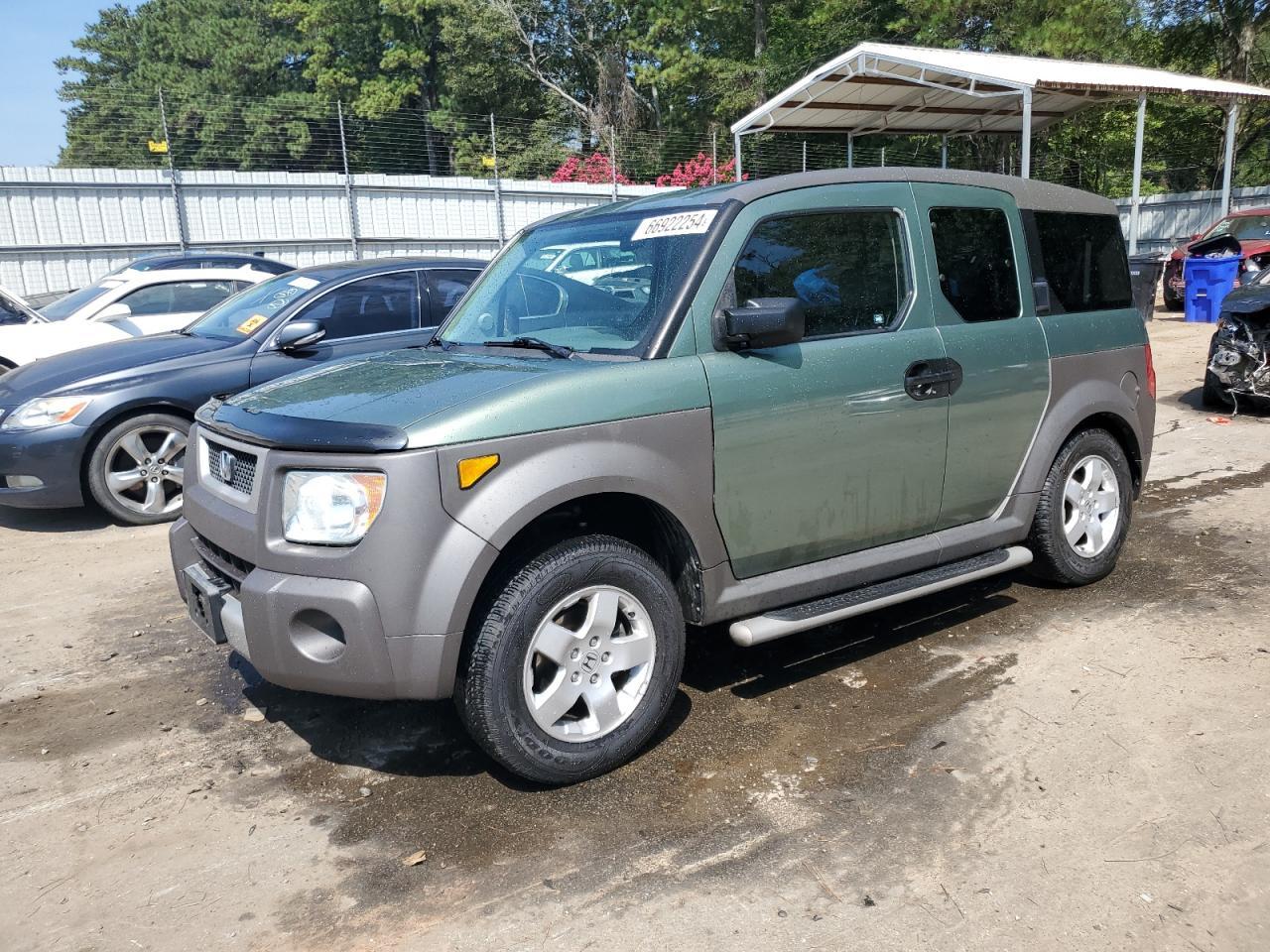 HONDA ELEMENT EX 2005 green  gas 5J6YH28685L004183 photo #1