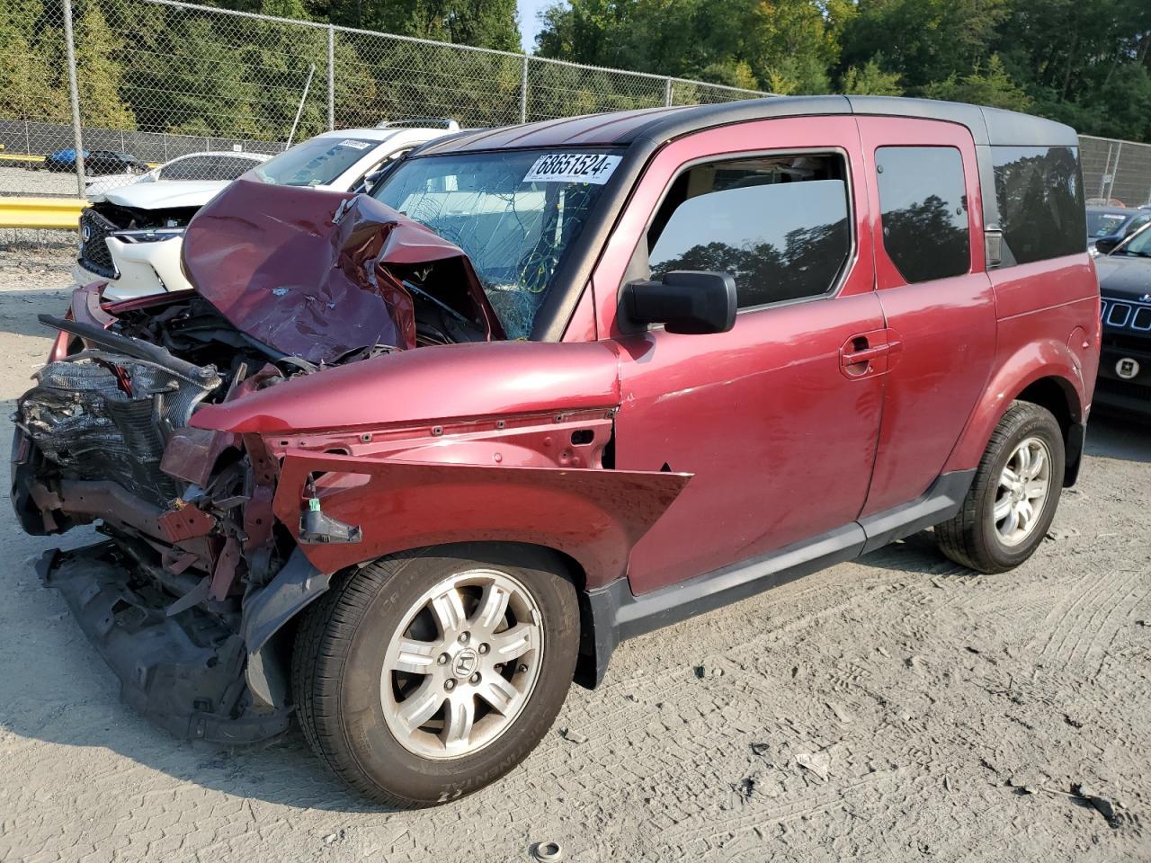 HONDA ELEMENT EX 2008 red  gas 5J6YH28768L009427 photo #1