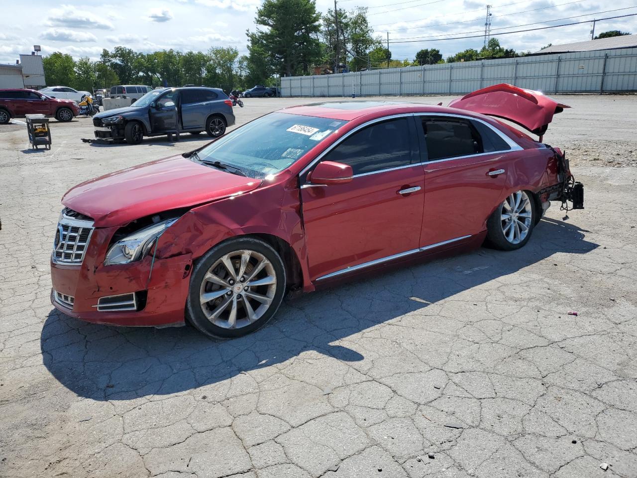 CADILLAC XTS PREMIU 2013 red sedan 4d gas 2G61S5S38D9220472 photo #1