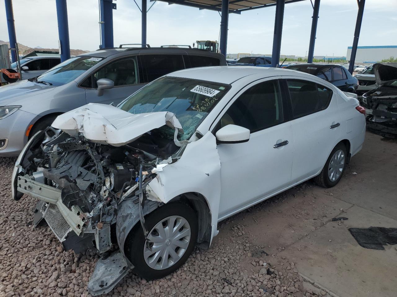 NISSAN VERSA S 2018 white  gas 3N1CN7AP6JL884102 photo #1