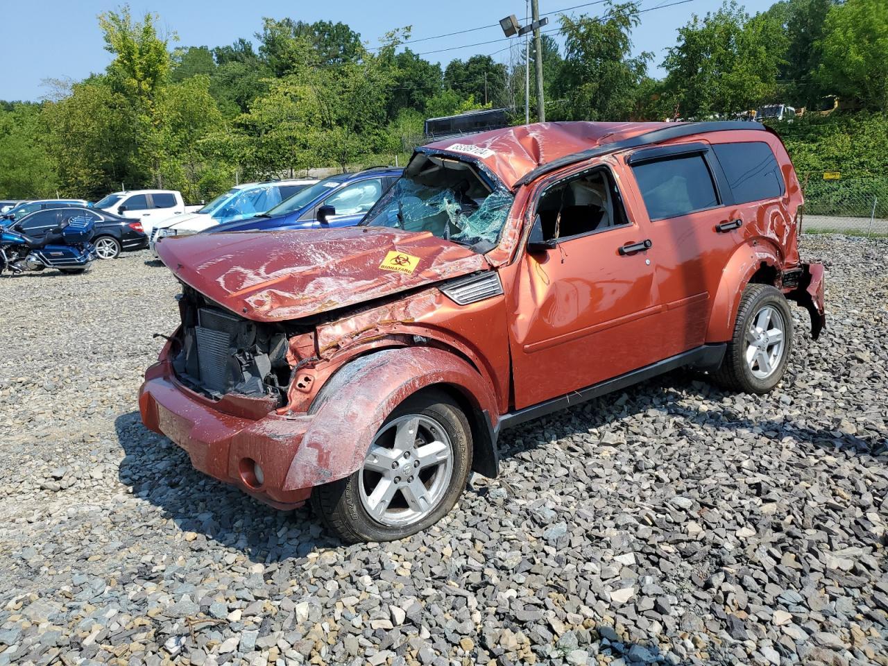 DODGE NITRO SLT 2007 orange  gas 1D8GU58K07W714595 photo #1