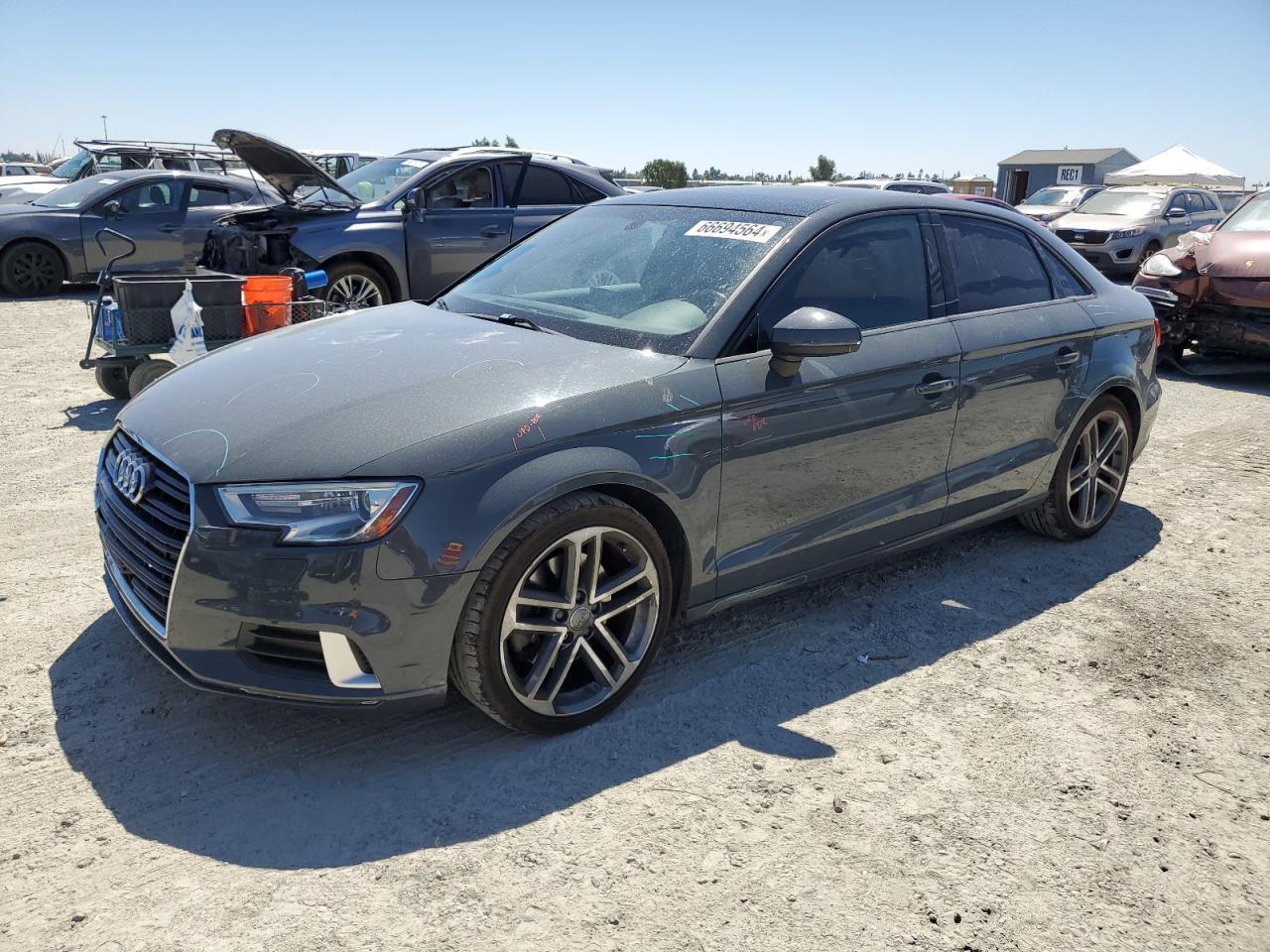 AUDI A3 PREMIUM 2017 gray  gas WAUAUGFF8H1033523 photo #1