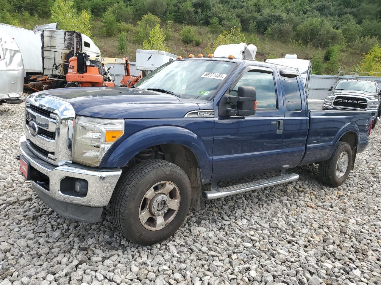 FORD F250 2012 blue  gas 1FT7X2B60CEC17899 photo #1