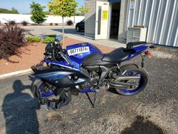 YAMAHA YZFR7 2023 blue  gas JYARM38E9PA006473 photo #4