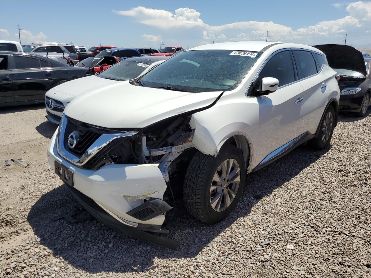 NISSAN MURANO S 2018 white  gas 5N1AZ2MG7JN111366 photo #1