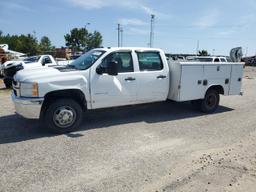 CHEVROLET SILVERADO 2014 white  flexible fuel 1GB4KZCG6EF147439 photo #3