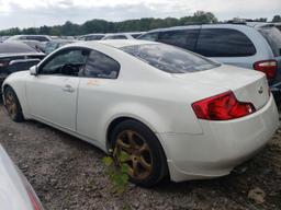 INFINITI G35 2006 white coupe gas JNKCV54E36M718420 photo #3