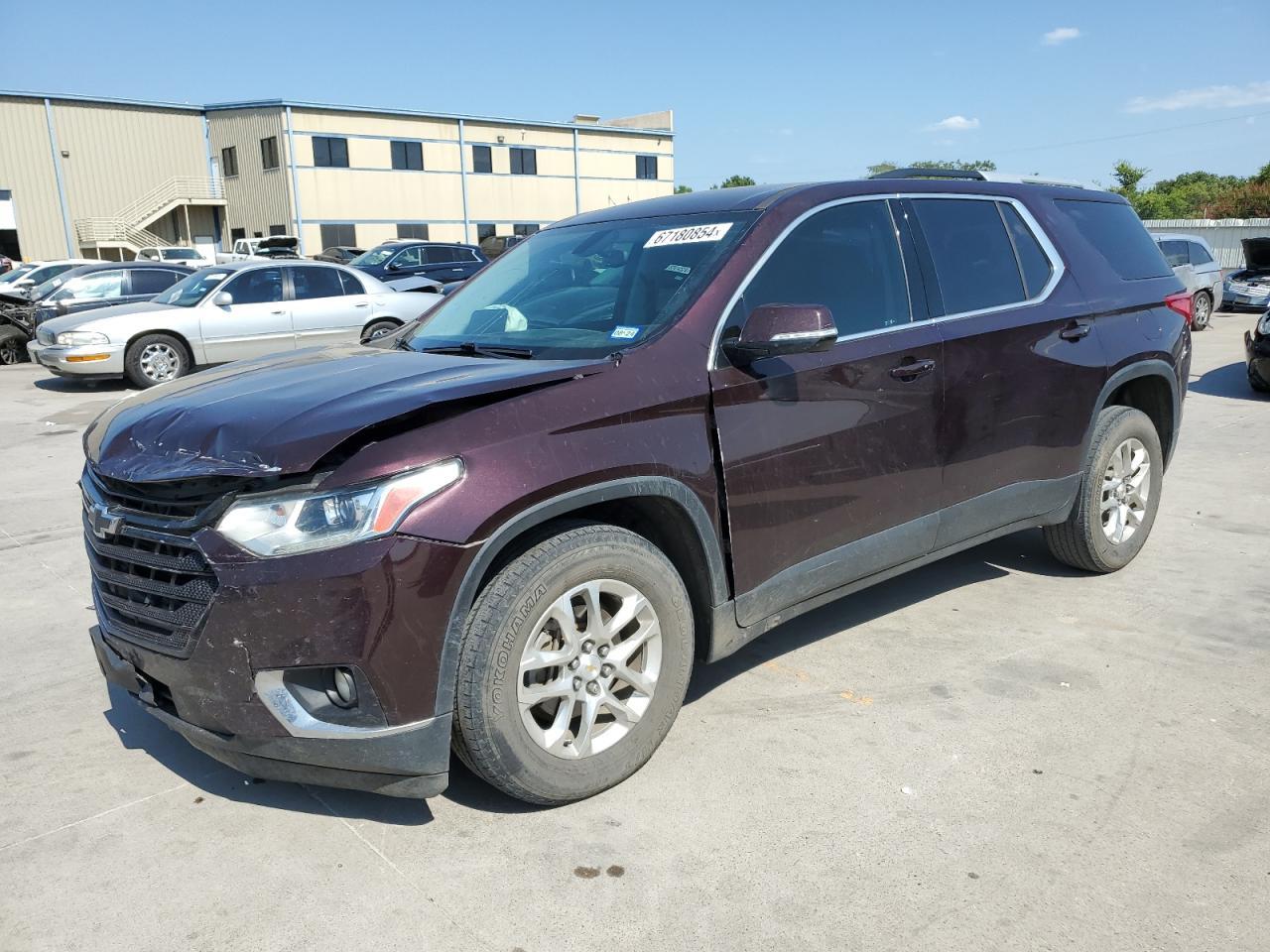 CHEVROLET TRAVERSE L 2018 burgundy  gas 1GNERGKW6JJ158710 photo #1