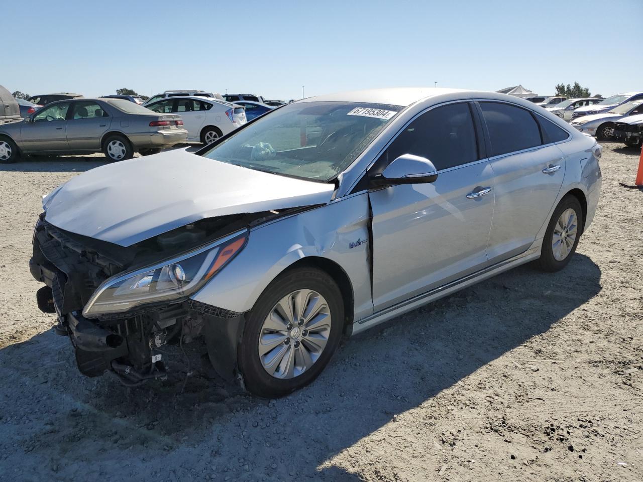 HYUNDAI SONATA HYB 2017 silver  hybrid engine KMHE24L15HA055377 photo #1