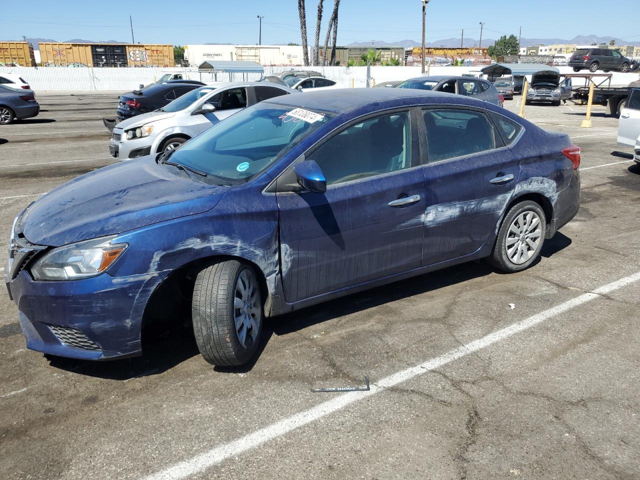 NISSAN SENTRA S 2017 blue  gas 3N1AB7AP7HY335599 photo #1