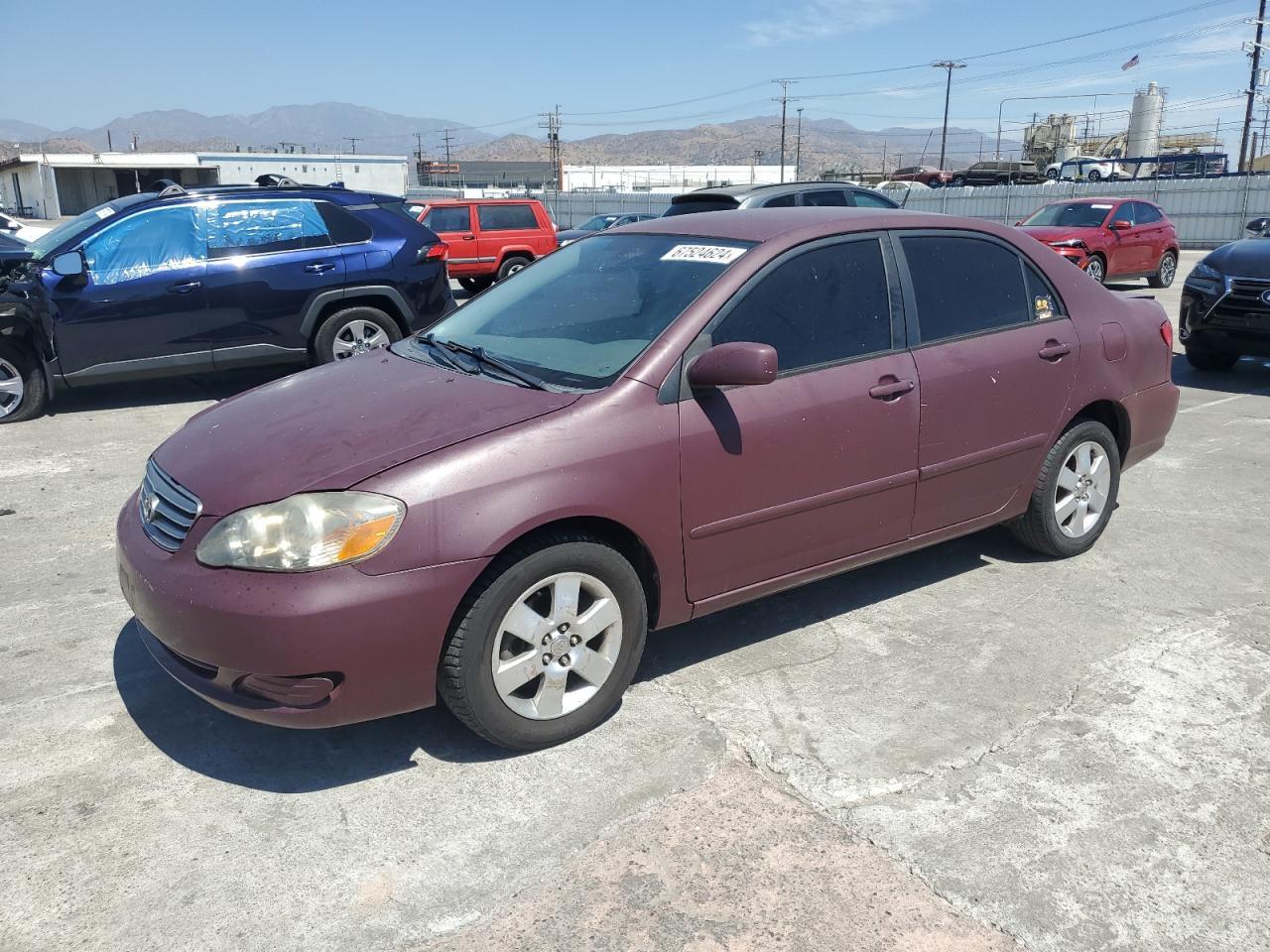 TOYOTA COROLLA CE 2007 burgundy  gas 2T1BR32E87C772948 photo #1