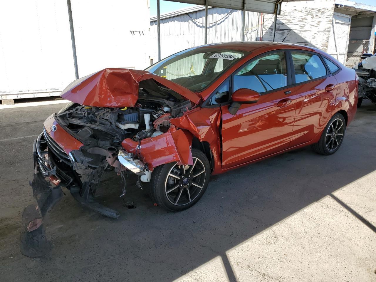 FORD FIESTA SE 2018 orange  gas 3FADP4BJXJM126557 photo #1