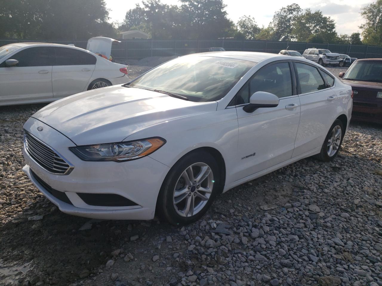 FORD FUSION SE 2018 white  hybrid engine 3FA6P0LU5JR177686 photo #1