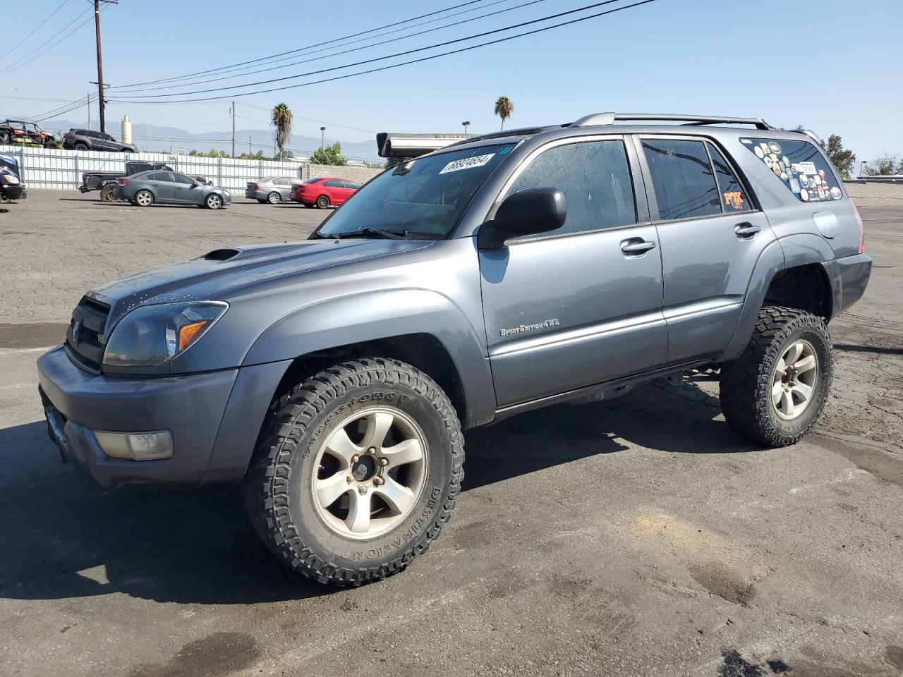 TOYOTA 4RUNNER SR 2004 gray  gas JTEBT14R848014455 photo #1