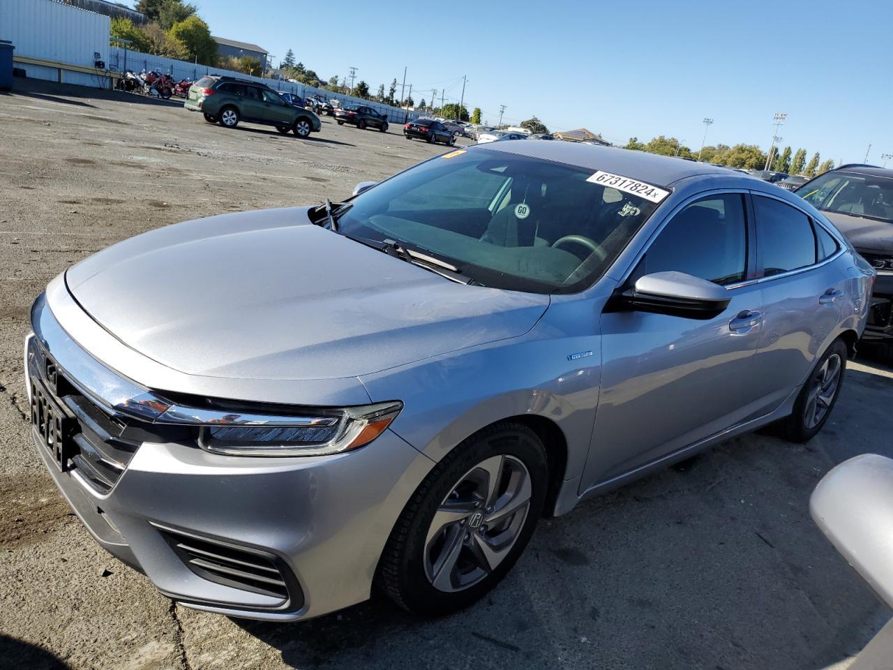 HONDA INSIGHT EX 2019 silver  hybrid engine 19XZE4F59KE009924 photo #1