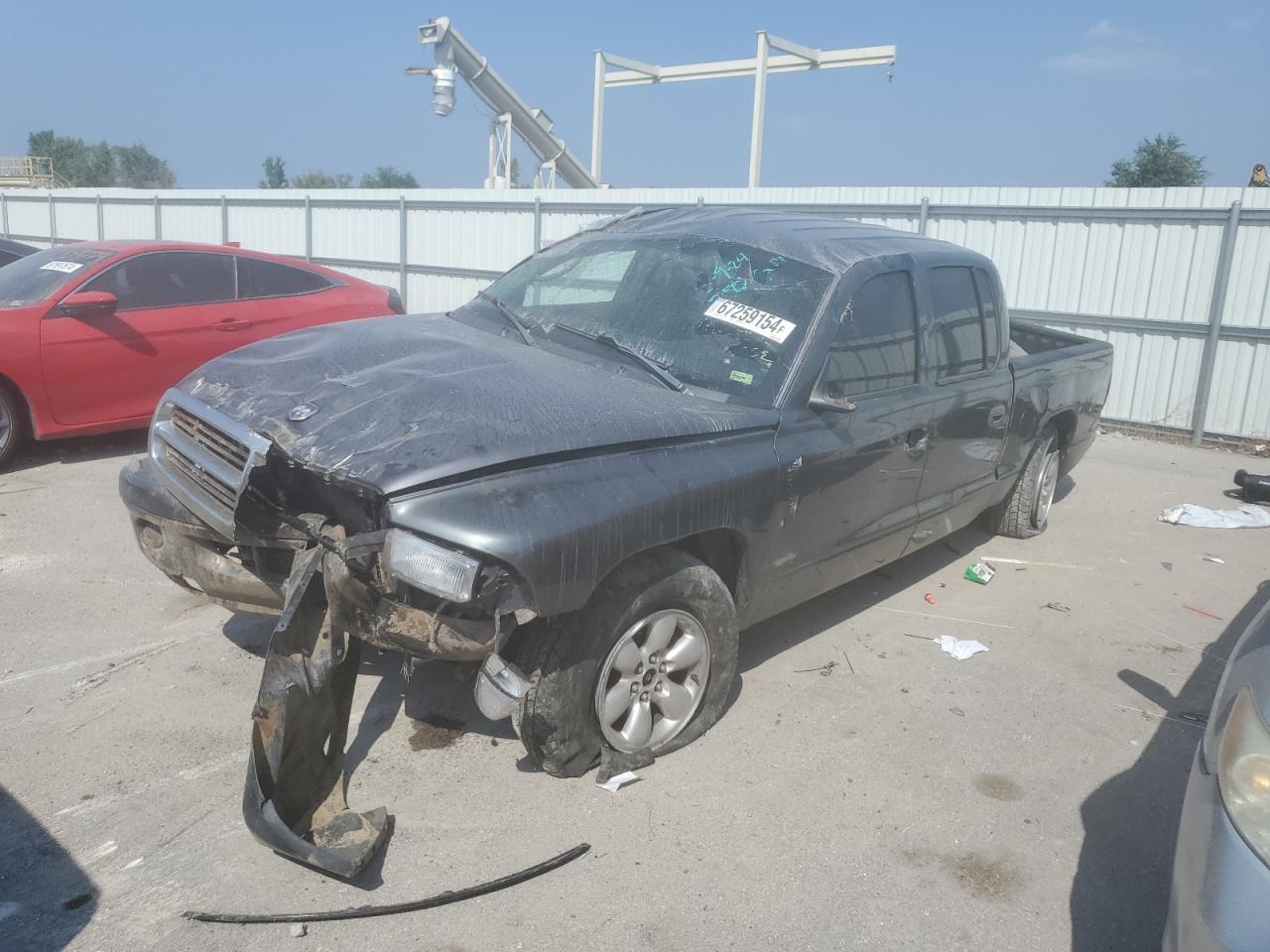 DODGE DAKOTA QUA 2004 silver  gas 1D7HG38N94S647044 photo #1