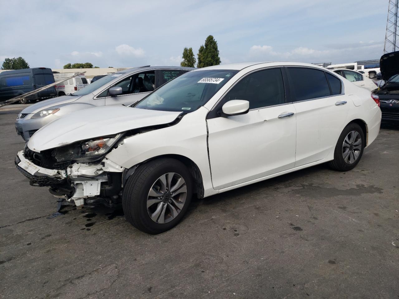 HONDA ACCORD LX 2015 white  gas 1HGCR2F30FA085054 photo #1