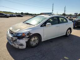 HONDA CIVIC HYBR 2008 white  hybrid engine JHMFA36218S010522 photo #2