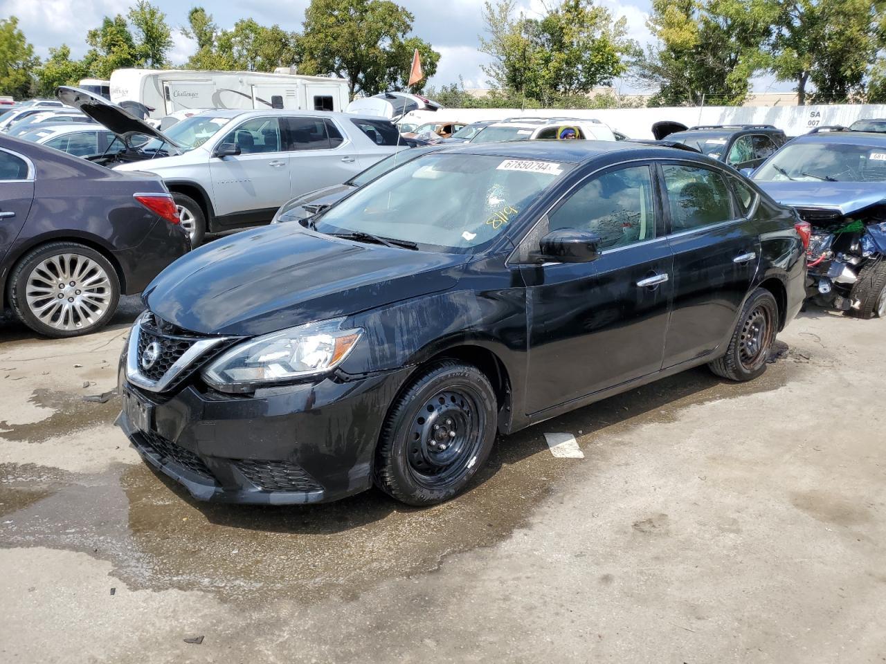 NISSAN SENTRA S 2017 black  gas 3N1AB7AP9HY395139 photo #1