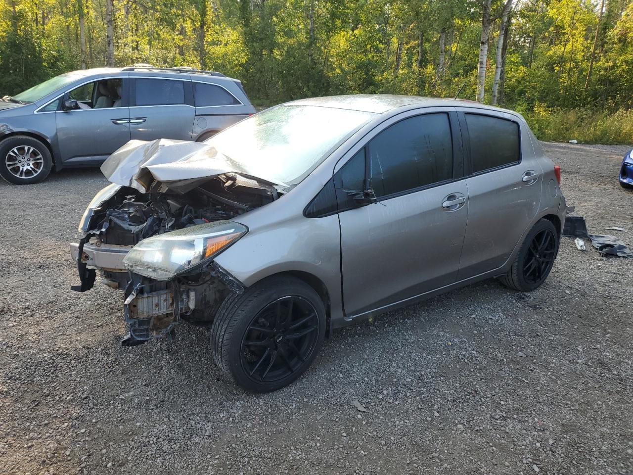 TOYOTA YARIS 2015 gray hatchbac gas VNKKTUD35FA029032 photo #1