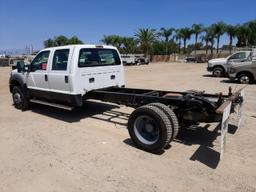 FORD F450 SUPER 2012 white crew cha gas 1FD0W4HY5CEA29593 photo #3