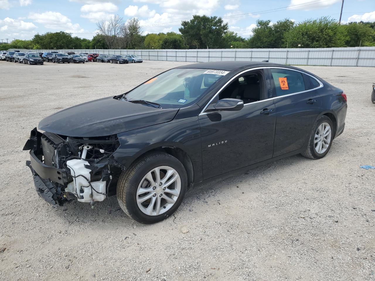 CHEVROLET MALIBU LT 2017 black  gas 1G1ZE5STXHF137543 photo #1