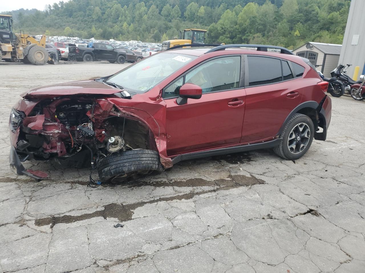 SUBARU CROSSTREK 2018 maroon  gas JF2GTADC1J8344327 photo #1