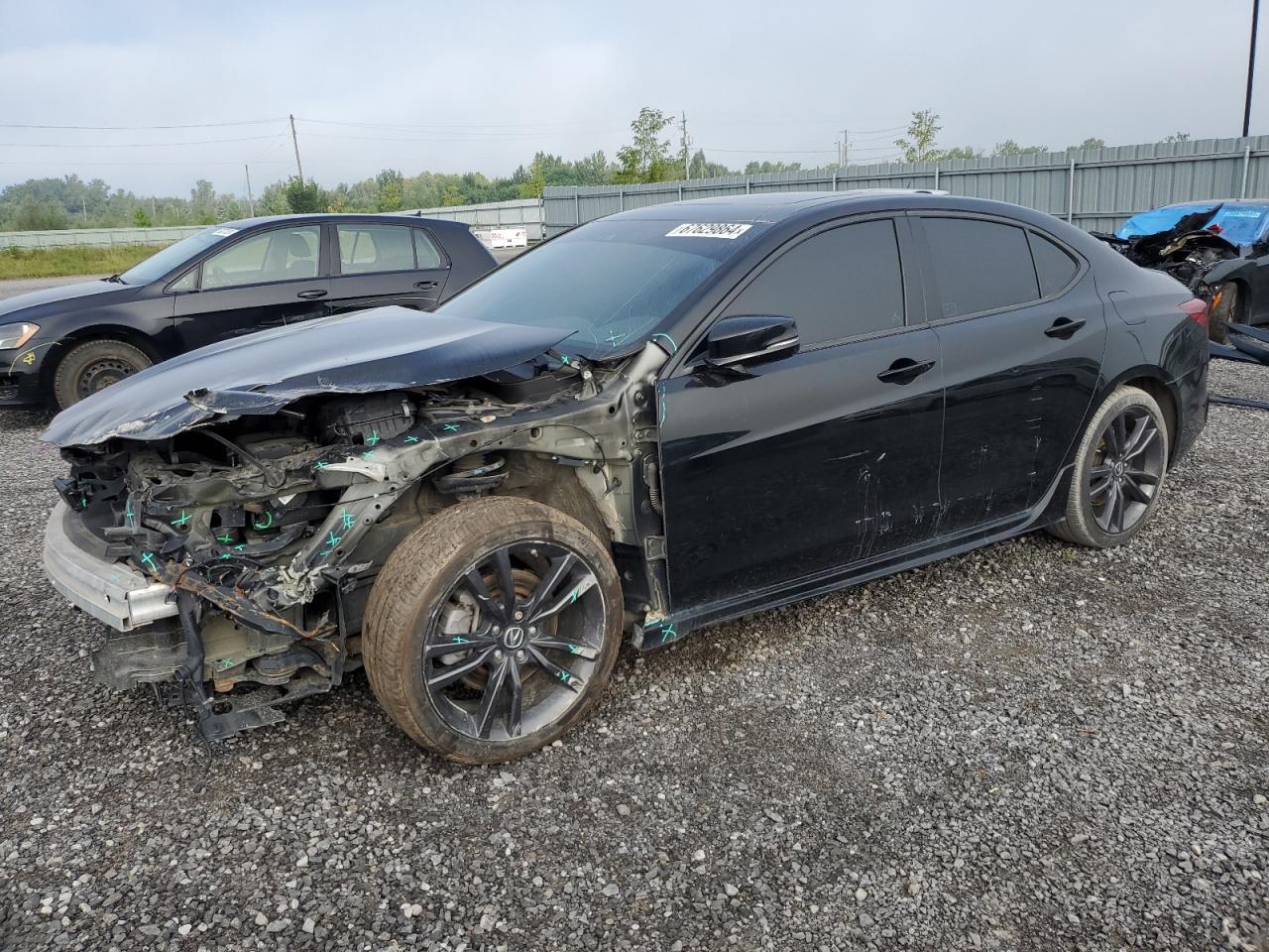 ACURA TLX TECHNO 2019 black  gas 19UUB3F60KA800613 photo #1