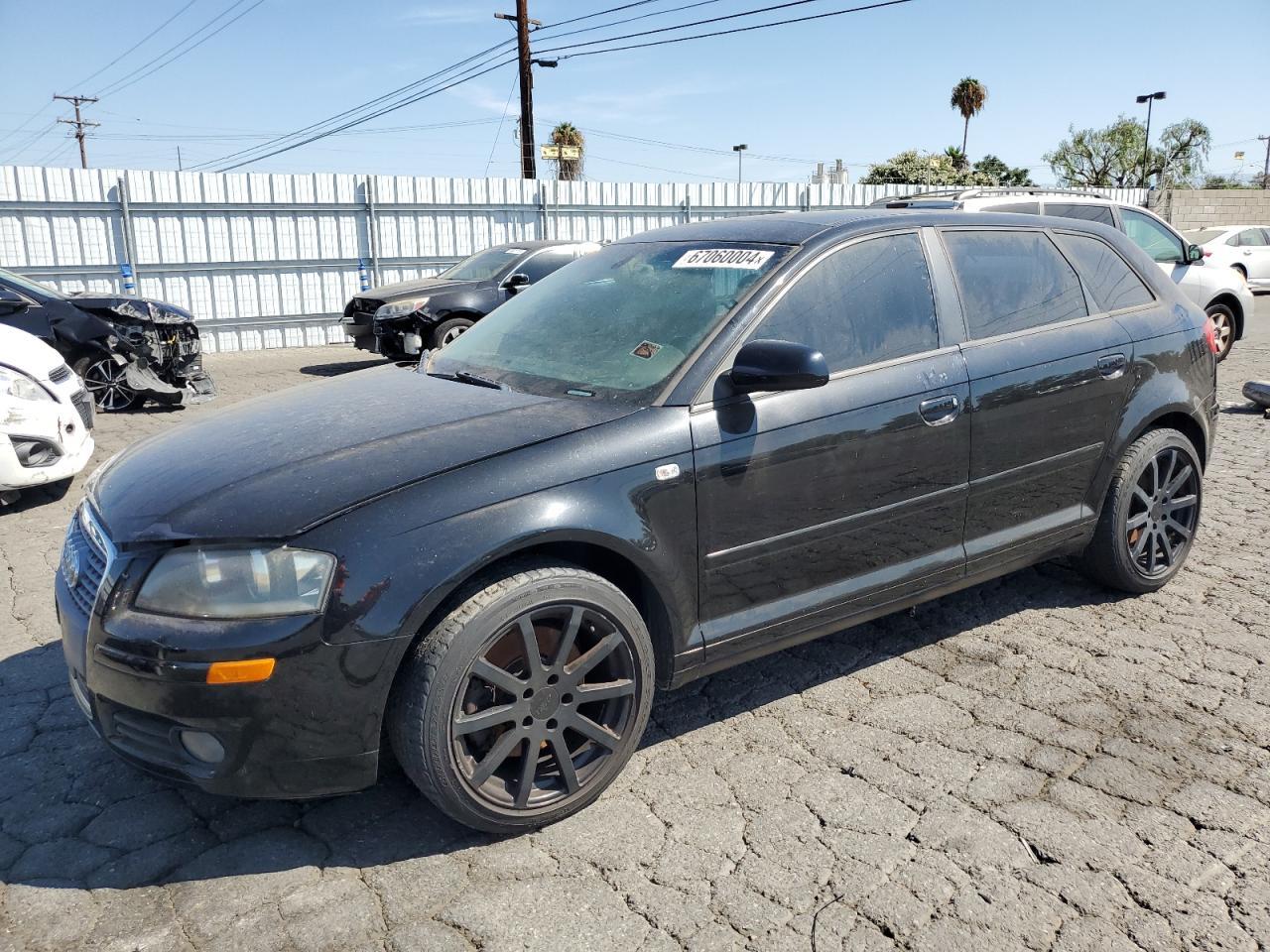 AUDI A3 2.0 PRE 2007 black  gas WAUNF78P37A036555 photo #1