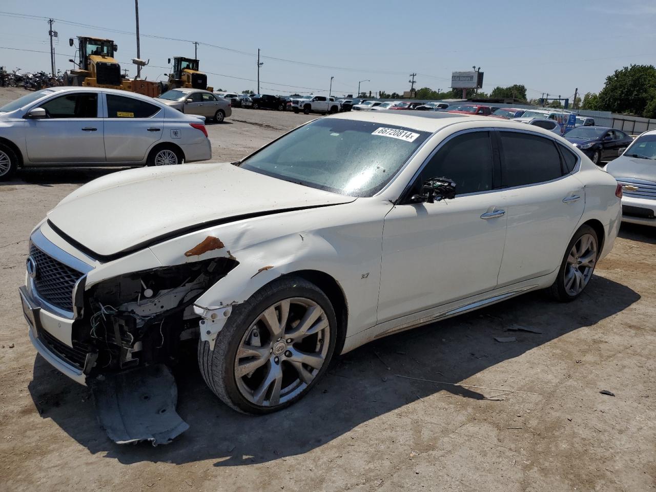 INFINITI Q70L 3.7 2017 white  gas JN1BY1PP0HM170277 photo #1