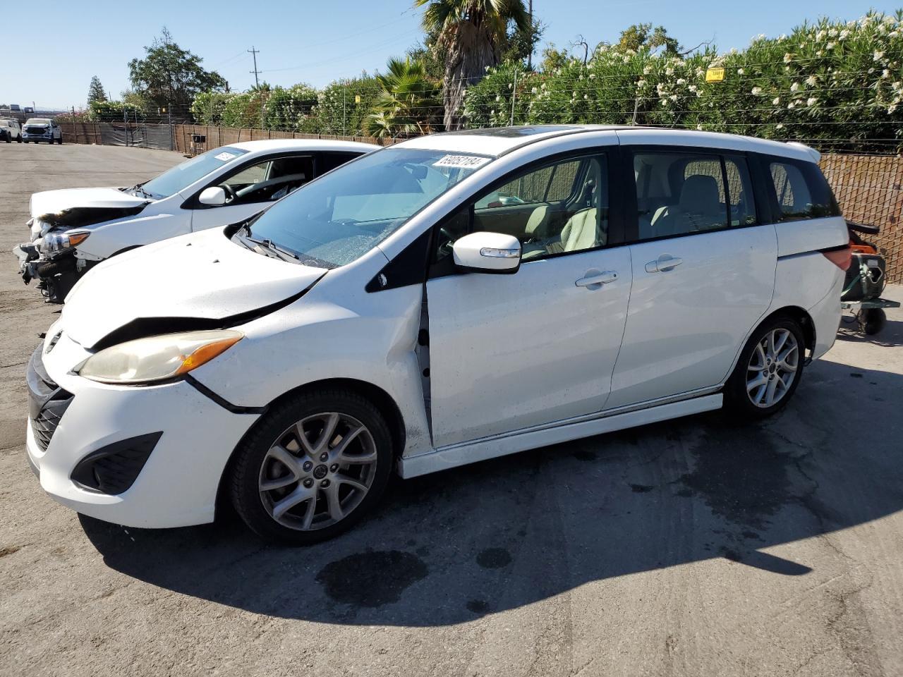 MAZDA 5 2013 white  gas JM1CW2DL6D0160398 photo #1