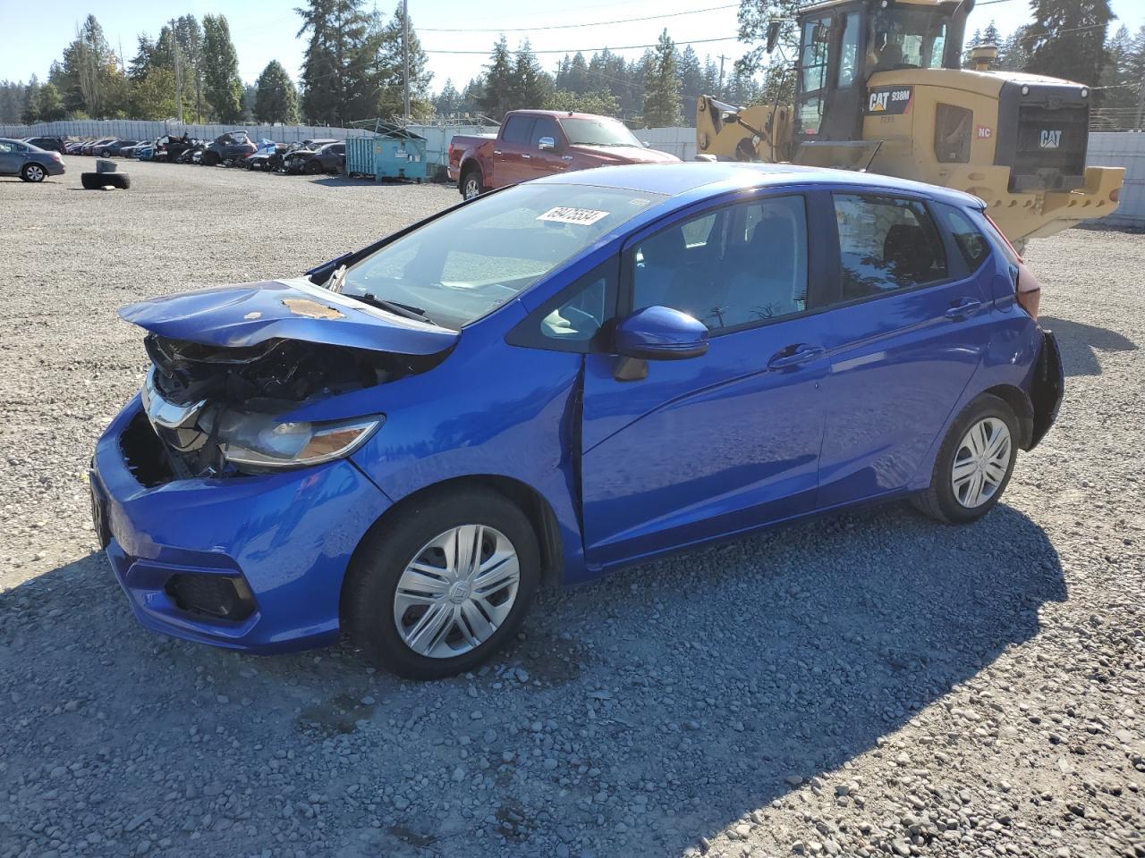 HONDA FIT LX 2018 blue  gas 3HGGK5H41JM715897 photo #1