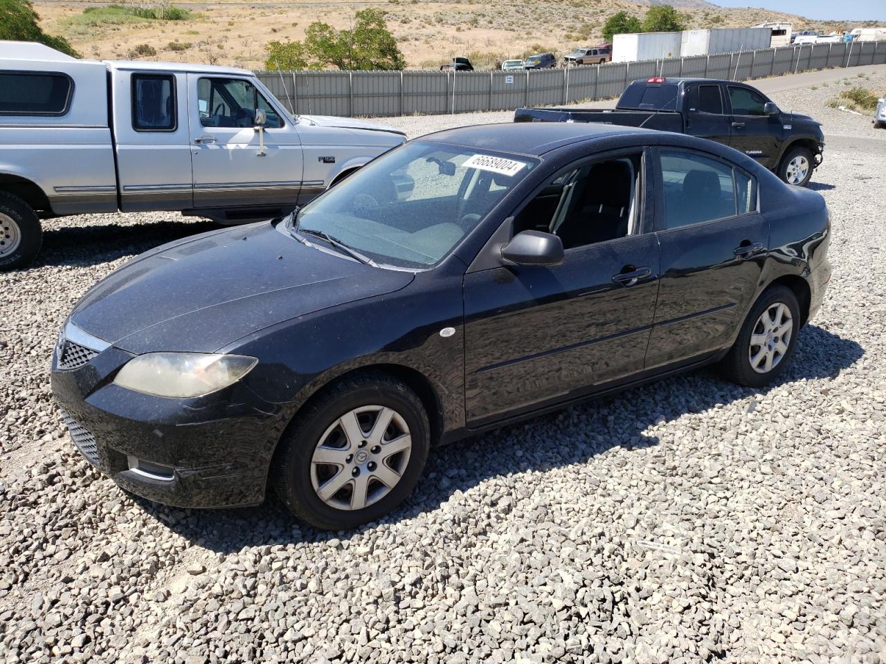 MAZDA 3 I 2008 black  gas JM1BK32F381179842 photo #1