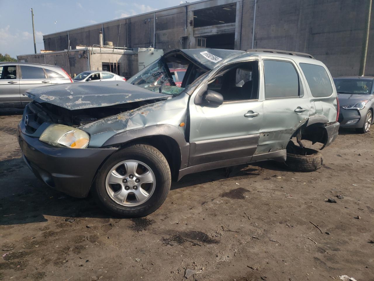 MAZDA TRIBUTE 2004 turquoise  gas 4F2YZ04114KM20999 photo #1