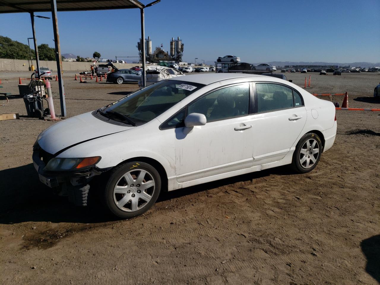 HONDA CIVIC LX 2006 white  gas 2HGFA16556H526923 photo #1