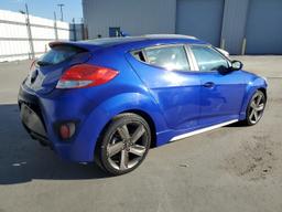 HYUNDAI VELOSTER T 2014 blue  gas KMHTC6AE8EU201934 photo #4