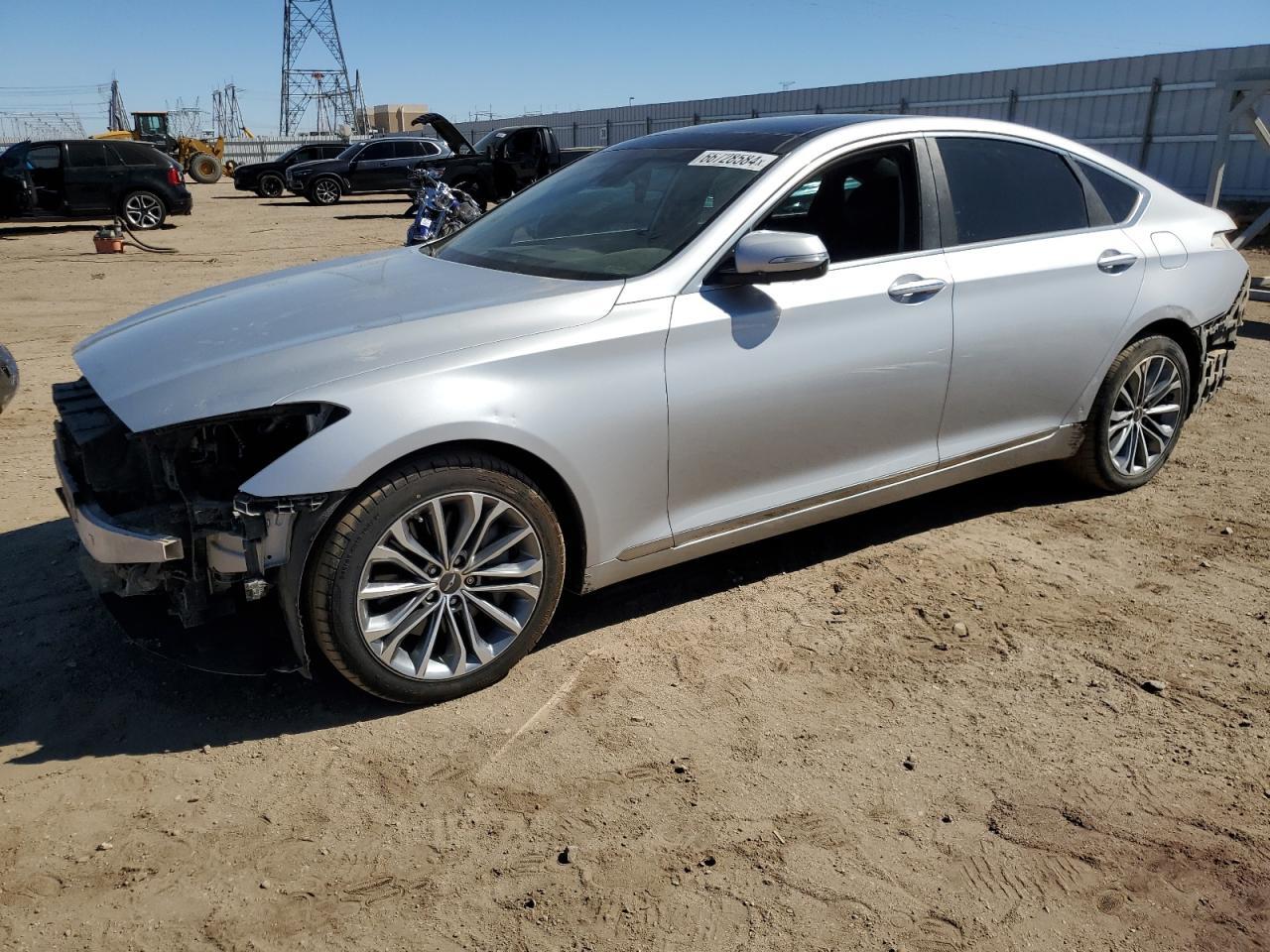 GENESIS G80 BASE 2017 silver  gas KMHGN4JE5HU198849 photo #1