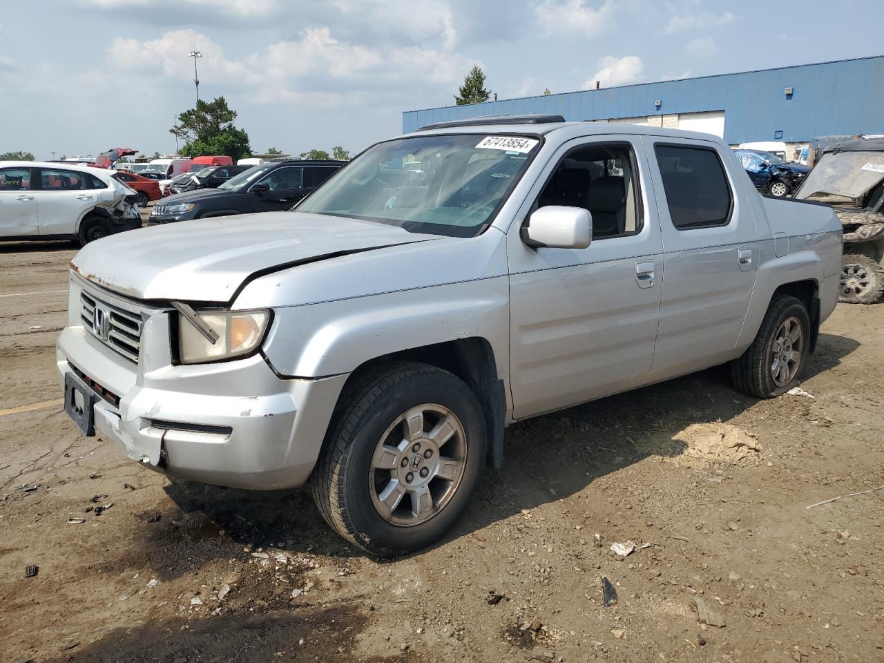 HONDA RIDGELINE 2008 silver crew pic gas 2HJYK16508H540263 photo #1