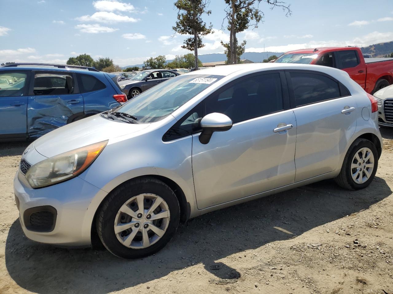 KIA RIO EX 2013 silver  gas KNADN5A39D6280686 photo #1