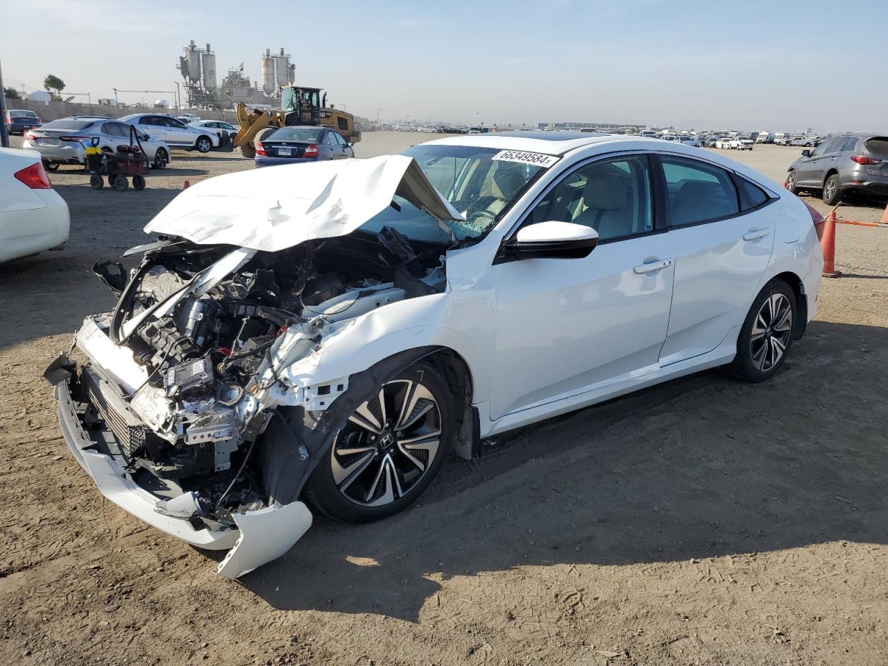 HONDA CIVIC EXL 2017 white  gas 2HGFC1F71HH658043 photo #1