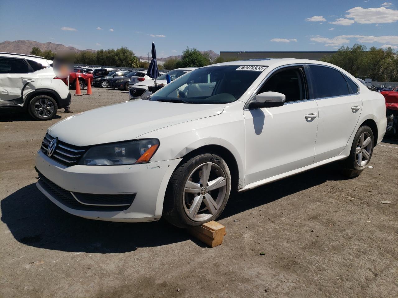 VOLKSWAGEN PASSAT SE 2013 white  gas 1VWBP7A38DC047784 photo #1